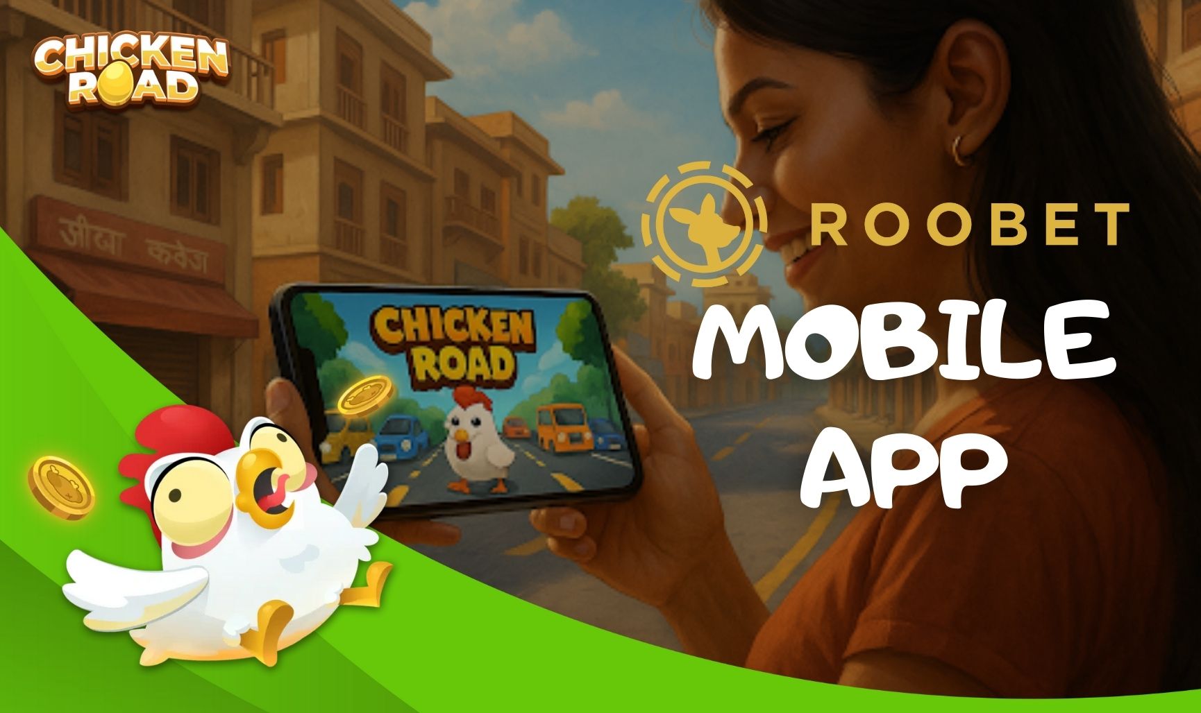 Chicken Road on the Roobet India Mobile App