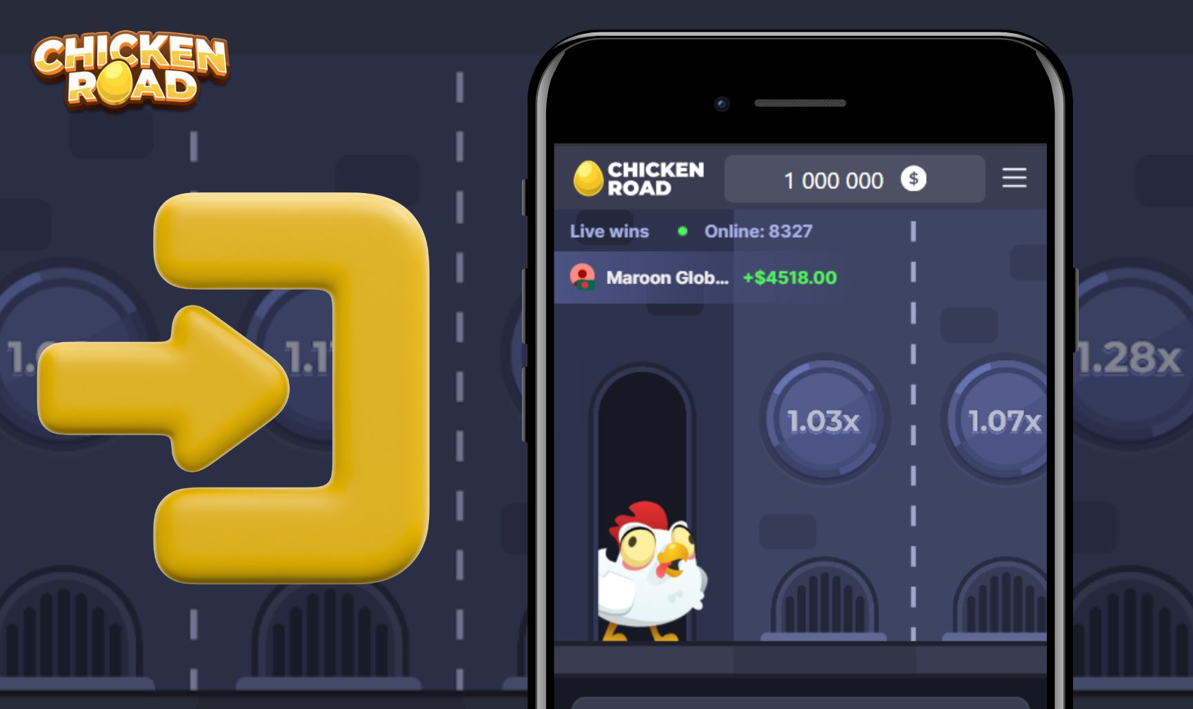 Log in to your Chicken Road account or register if you are a new player