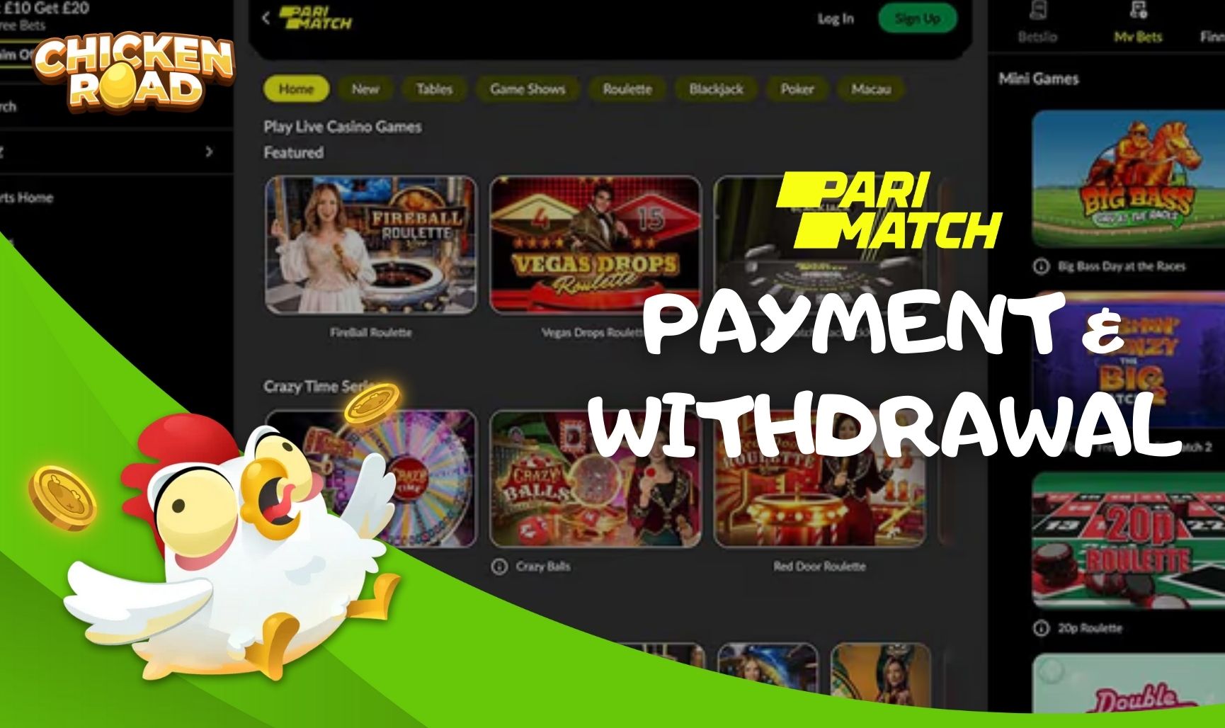 Payment & Withdrawal Options with Parimatch India